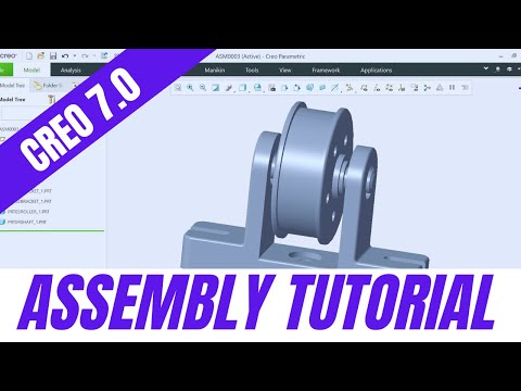 CREO PARAMETRIC ASSEMBLY TUTORIAL FOR BEGINNERS