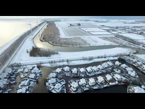 A typical Dutch Village in the Snow (Middelharnis, Goeree-overflakkee)