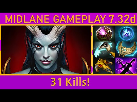 💥Dota 2 Queen of Pain Mid Gameplay - Top MMR
