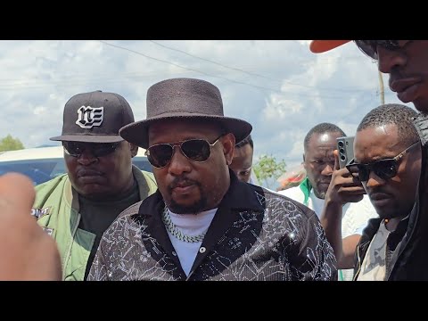 Mike Sonko Shocks People At Kimani Mbugua Burial After Grand Arrival In Expensive Car