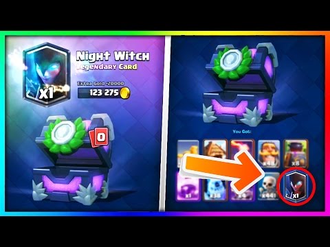 HE UNLOCKED the "NIGHT WITCH" in Clash Royale!