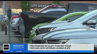 Cars with veterans license plates can now park for free in Salem