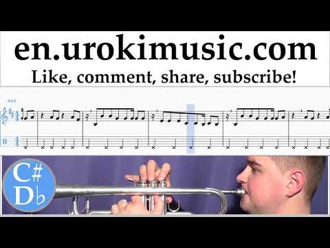 Trumpet lessons Shakira - Me Enamoré Sheet Music Tutorial Part#2 um-i352