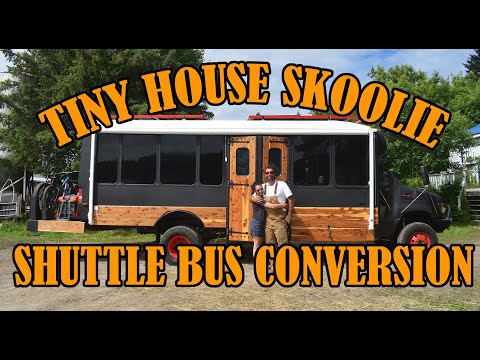 The most amazing tiny house skoolie shuttle bus conversion!