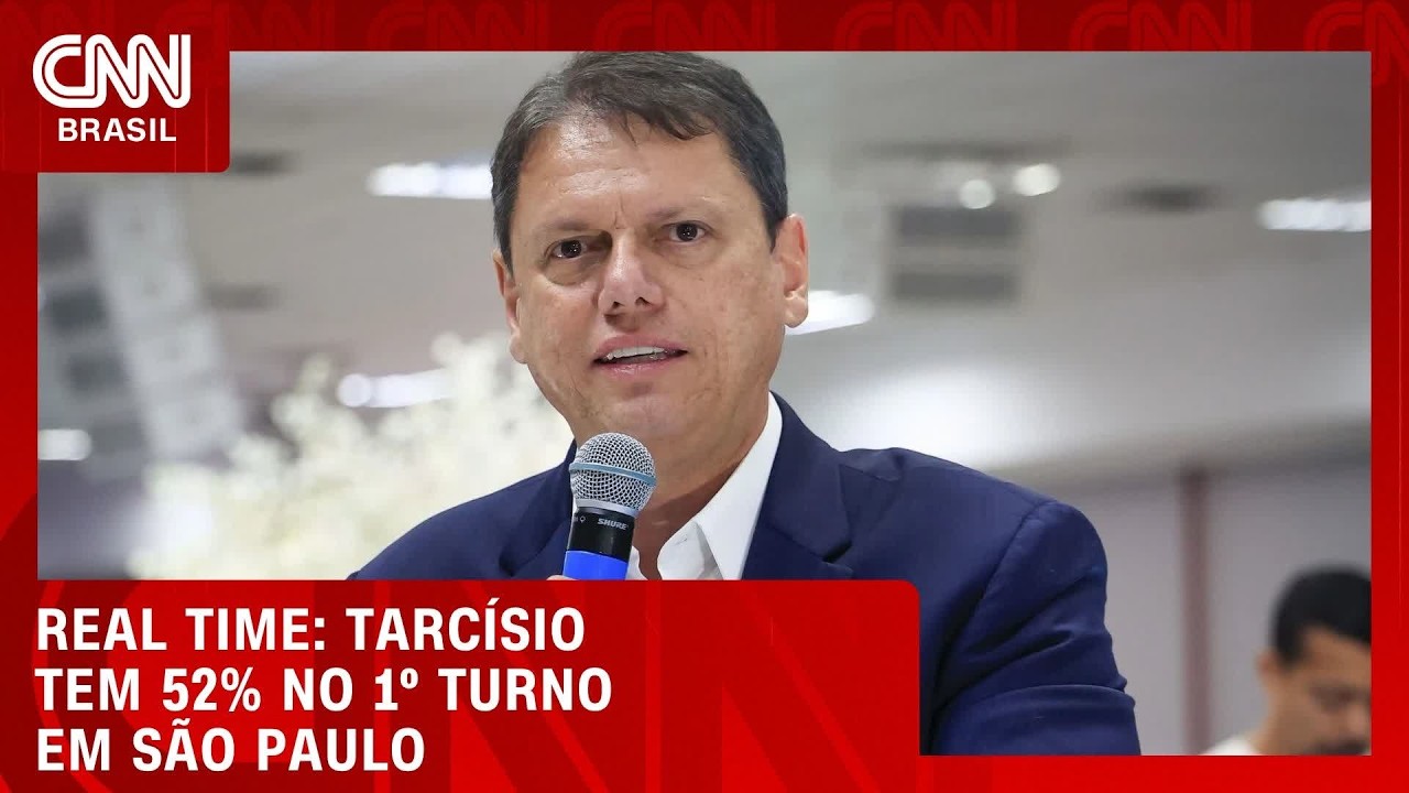 Tarcísio venceria disputa em 1º turno, com 52%; Haddad tem 35%, aponta pesquisa | CNN NOVO DIA