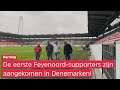 Feyenoord-fans in Herning: 'Dertien-in-een-dozijn-stadion. Er zal toch ergens een kroeg open zijn?'