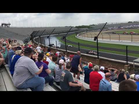 2019 Freedom 100 - David Malukas / Chris Windom Crash - from the stands