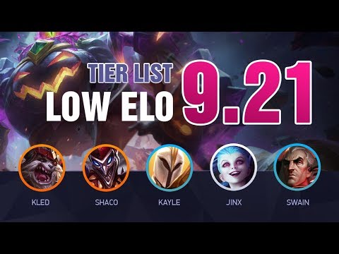 LoL LOW ELO Tier List Patch 9.21 by Mobalytics - League of Legends