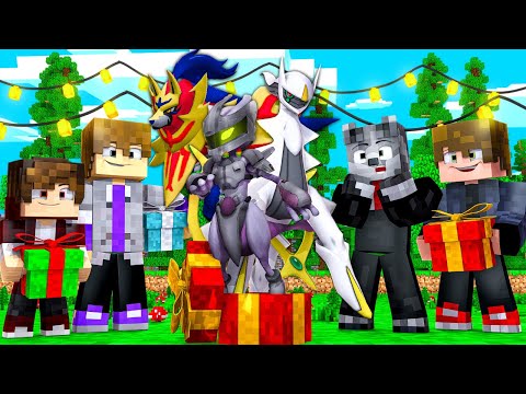 Minecraft : Pokémon R #9 - GANHEI ARCEUS E MEWTWO DE PRESENTE DE ANIVERSÁRIO COM MEUS AMIGOS!!