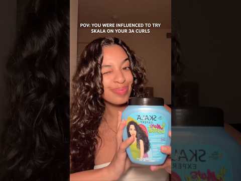 USING SKALA ON MY 3A CURLS FOR THE FIRST TIME #curlyhair #hairtransformation #badbunny