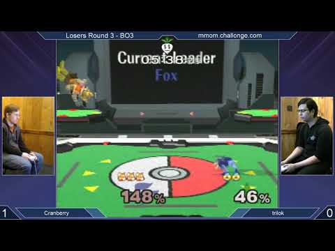 MMOM177 SSBM - Cranberry (Sheik) vs. trilok (Fox) - Melee LR3