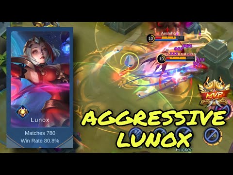 LUNOX SOLO RANKED AGRRESSIVE MODE AUTO DOMINATING THE GAME | LUNOX GAMEPLAY | MOBILE LEGENDS LUNOX