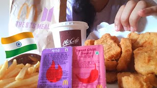 Trying the McDonald's BTS Meal India Review | Packaging, Price and Mukbang 먹방