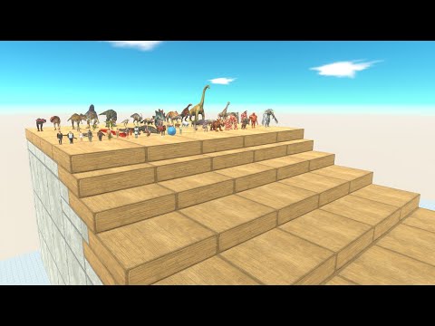 Stairs Speed Race Championship of All Units - Animal Revolt Battle Simulator