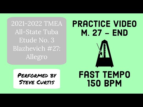 Blazhevich 27 Practice Video 6 - Fast Tempo: M. 27-end