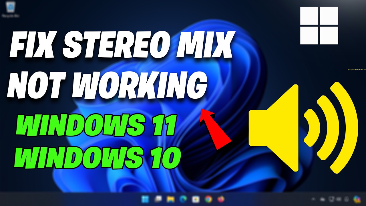 Stereo Mix Not Working or Picking Audio in Windows 11 | 4 Methods FIX