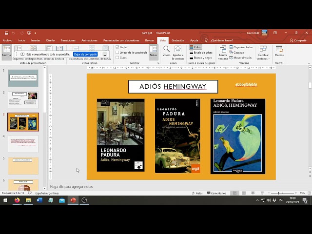 Vídeo relacionado con Adiós, Hemingway: 5 (MAXI)