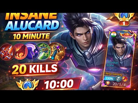 20 kills + MANIAC😱!! Alucard LEGEND Skin Powerful Jungler!!  - Build Top 1 Global Alucard - MLBB 