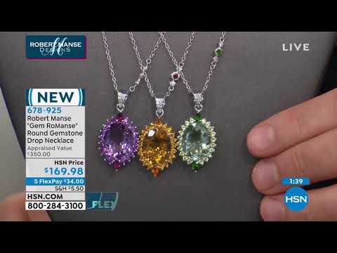 Robert Manse "Gem RoManse" Round Gemstone Drop Necklace