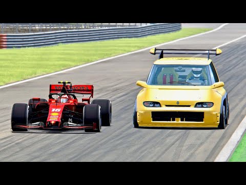 Ferrari F1 2019 vs Renault Espace F1 - Monza