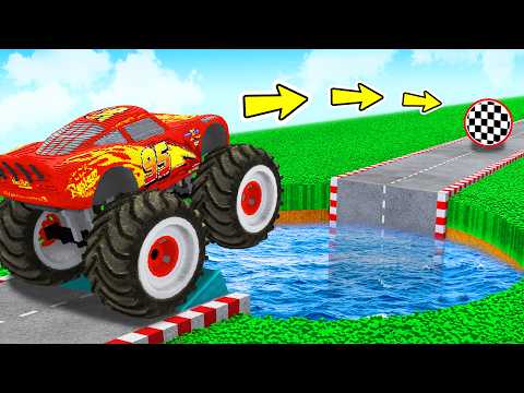 MONSTER TRUCK vs HUGE POTHOLES with WATER in Teardown