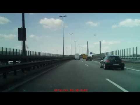 Autobahn 281 Bremen-Arsten Richtung Bremen-Industriehäfen (von HB-Airportstadt nach HB-Neustadt