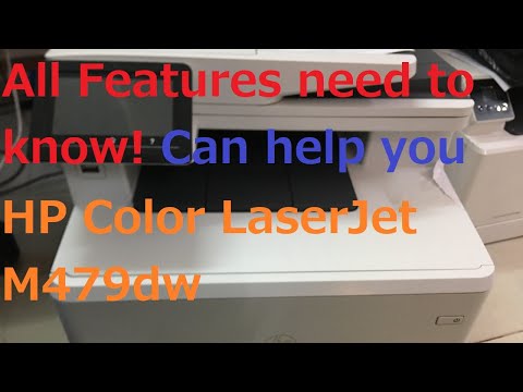 Hewlett Packard (HP) HP Color LaserJet Pro M479fnw AIO All-in-One Spausdintuvas - A4 spalvotas lazerinis, Spausdinti/Kopijuoti/Dual-Side Scan/Faksas, Automatinis dokumentų tiektuvas, Rankinis-dvipusis, LAN, WiFi, 29ppm, 750-4000 puslapių per mėnesį video