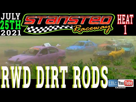 Stansted Raceway. RWD DIRT RODS. HEAT 1. 25th July 2021. Stock car. Banger racing.