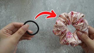 Turning OLD Hair Tie to NEW Scrunchies 😍 Making Scrunchies with Elastic Hair Tie