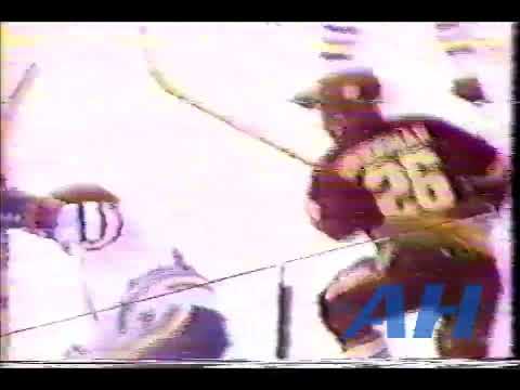 NHL Apr. 14, 1983 Dave Semenko,EDM v Mel Bridgman,CGY (elbow) Edmonton Oilers Calgary Flames