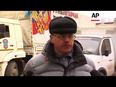 Russian aid convoy arrives in Luhansk