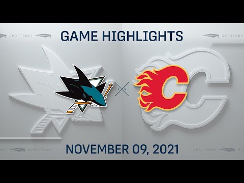 NHL Highlights | Sharks vs. Flames - Nov 9, 2021