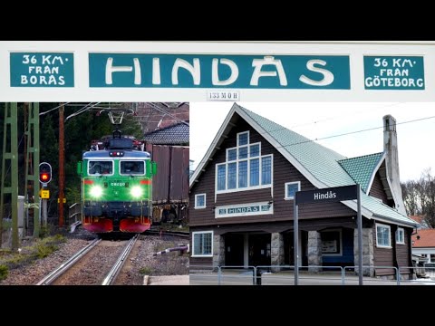 Tåg i Hindås på Boråsbanan - Mars 2023 - 4k60