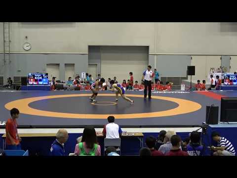 2018IH レスリング 女子個人 62ｋｇ級 準々決勝　○石井（東京）vs吉武（長崎）