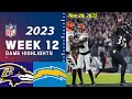 Baltimore Ravens vs Los Angeles Chargers Week 12 FULL GAME 11/26/23 | NFL Highlights Today