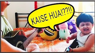 2 year old baby singing Kaise Hua with Dad Kabir S