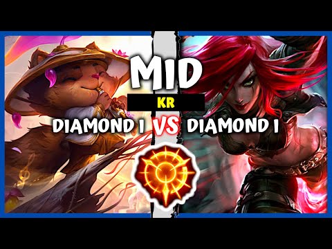 Korean Diamond Teemo Mid vs One Trick Katarina - KR Rank S11
