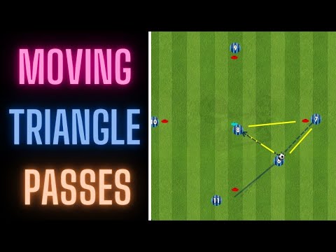 Moving Triangle Passes | Continuous Passing drill | Football/Soccer