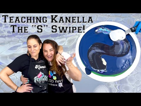 #431 Teaching @KanellaCiracoArt The “S” Bloom Swipe! #fluidart