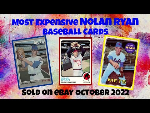 Nolan Ryan Most Expensive eBay Sales Baseball Cards - October 2022
