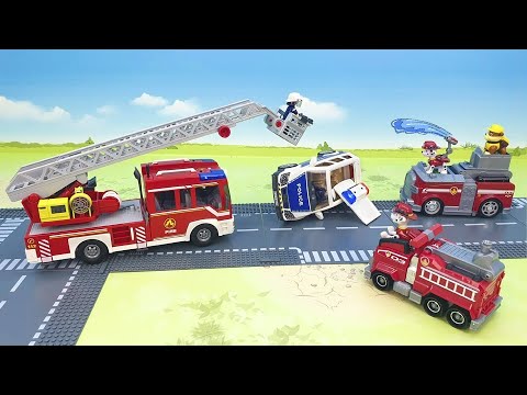 Самосвал Эвакуатор Скорая помощь Пожарная и Полиция - машины для мальчиков.