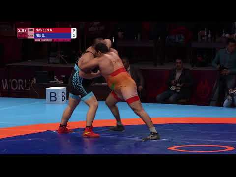 BRONZE GR - 130 kg: N. NAVEEN (IND) v. X. NIE (CHN)