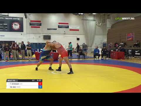 Greco-Roman 130 RR Rnd 4 - Toby Erickson (U.S.) vs. Min Seok Kim (Kore)
