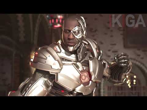 DARKSEID VS CYBORG ROBOCOP ALL DIALOGUES QUOTE INJUSTICE 2 2020