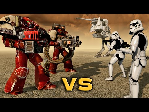 WARHAMMER 40K vs STAR WARS: Space Marines vs Galactic Empire | Men of War: Assault Squad 2 (4K)