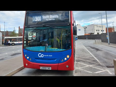 *Nice ZF* Full journey: Metro replacement X900 South Shields-Heworth 6957 (LX09 FAO)