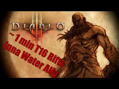 Diablo 3 Season 24 - Water Ally Inna Monk Absolutely Overkill T16 Speed Build