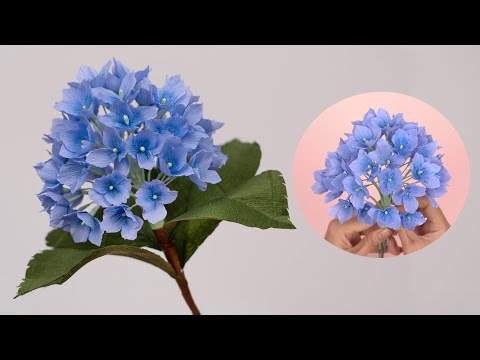 How to make hydrangeas with crepe paper/ Paper Flower /handmade paper flowers
