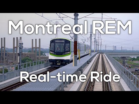 Ride on the Montreal REM! | Real-time Roundtrip Gare Centrale - Brossard