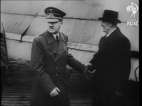 Mussolini meeting Hitler after his rescue, Operation Eiche, September 12th, 1943.